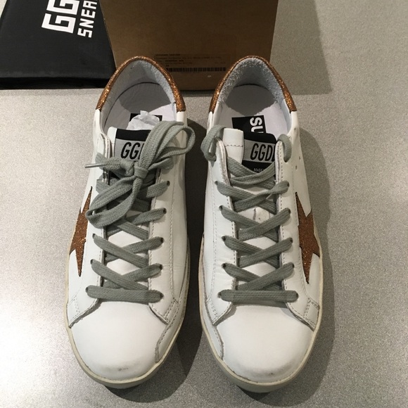 Golden Goose Superstar Leather Glitter Sneaker NIB - Picture 6 of 6